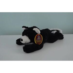 Calplush Black White Teddy Bear Plush Stuffed Animal